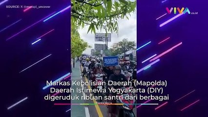 Ribuan Santri Kepung Polda DIY Buntut Kasus Penusukan