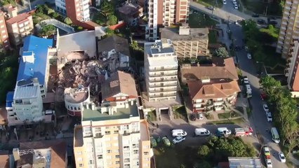 Así quedó el interior del hotel que se derrumbó en Villa Gesell
