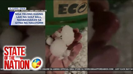 Strong hail storm smashes car windscreens in Spain | SONA