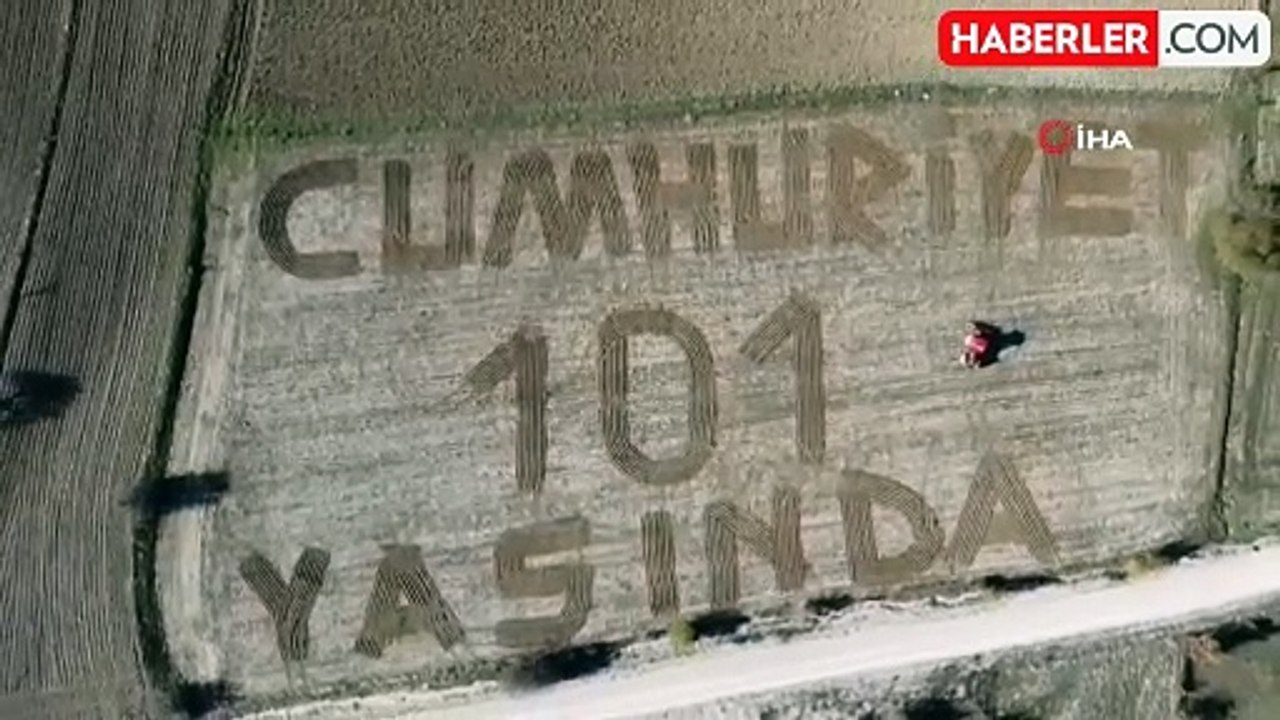 Çiftçi, Cumhuriyet Bayramı’nı Tarlasında Kutladı