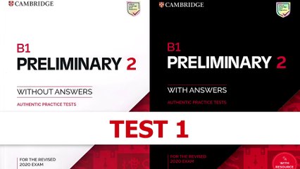 PET Listening - Cambridge B1 Preliminary 2 Authentic Practice Test 1 with ANSWERS