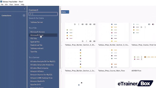Intro to Tableau Prep 3. Data Connection Examples Video