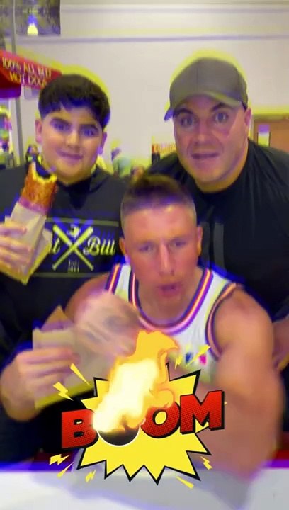 BOOM!  Or DOOM! ☠️⁉️ #costco #costcoguys #father #son #family #fun #bigjustice #boom @Steve Will Do It @Steiny