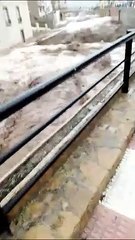 Una riada inunda el Casco histórico de Letur en Albacete, tal y como recogía Sureste Televisión