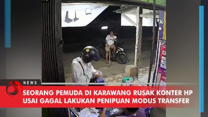 Seorang Pemuda di Karawang Rusak Konter HP Usai Gagal Lakukan Penipuan Modus Transfer