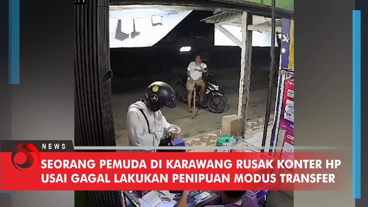 Seorang Pemuda di Karawang Rusak Konter HP Usai Gagal Lakukan Penipuan Modus Transfer