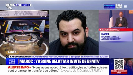 Visite d'État d'Emmanuel Macron au Maroc: "Vous imaginez ma fierté de revenir au Maroc avec un avion de la République française", affirme Yassine Belattar