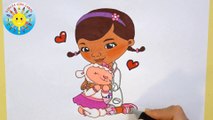 Have fun coloring  Doc McStuffins and Lambie !!! Colorea la Doctora Juguetes y Lanitas !!!