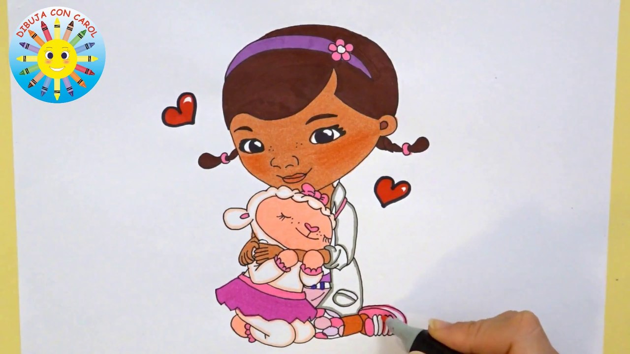 Have fun coloring  Doc McStuffins and Lambie !!! Colorea la Doctora Juguetes y Lanitas !!!