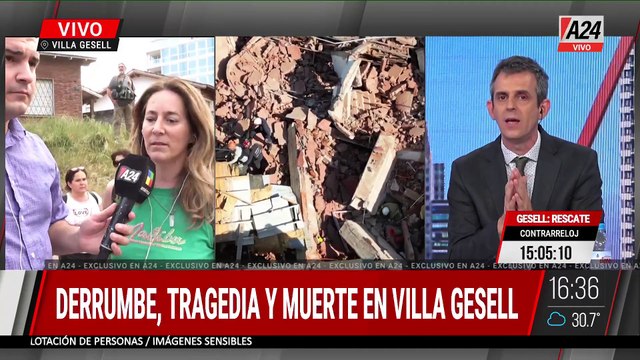 DERRUMBE EN VILLA GESELL: AYER CONOCÍA AL MATRIMONIO QUE ENCONTRARON BAJO LOS ESCOMBROS