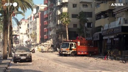 Libano, le macerie a Tiro dopo i bombardamenti israeliani