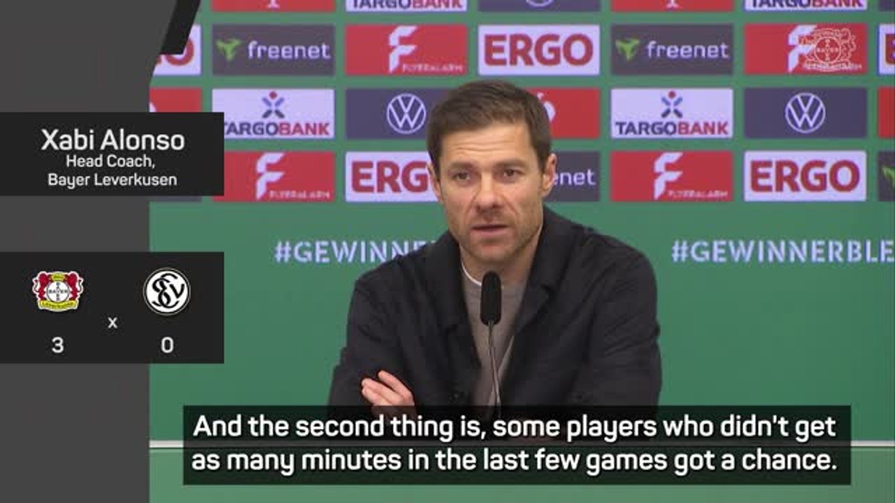 Alonso satisfied with comfortable win in DFB Pokal