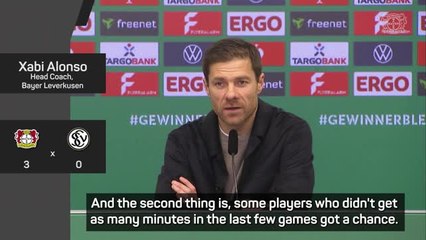 Alonso satisfied with comfortable win in DFB Pokal