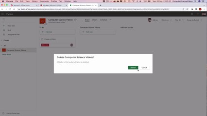 How to USE Microsoft Planner for Office 365 On a Mac - Tutorial 5 - Delete a Bucket - Basic Tutorial