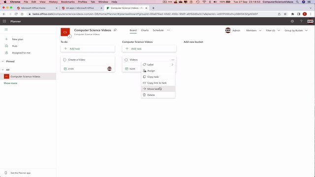How to USE Microsoft Planner for Office 365 On a Mac - Tutorial 4 - Delete a Task - Basic Tutorial