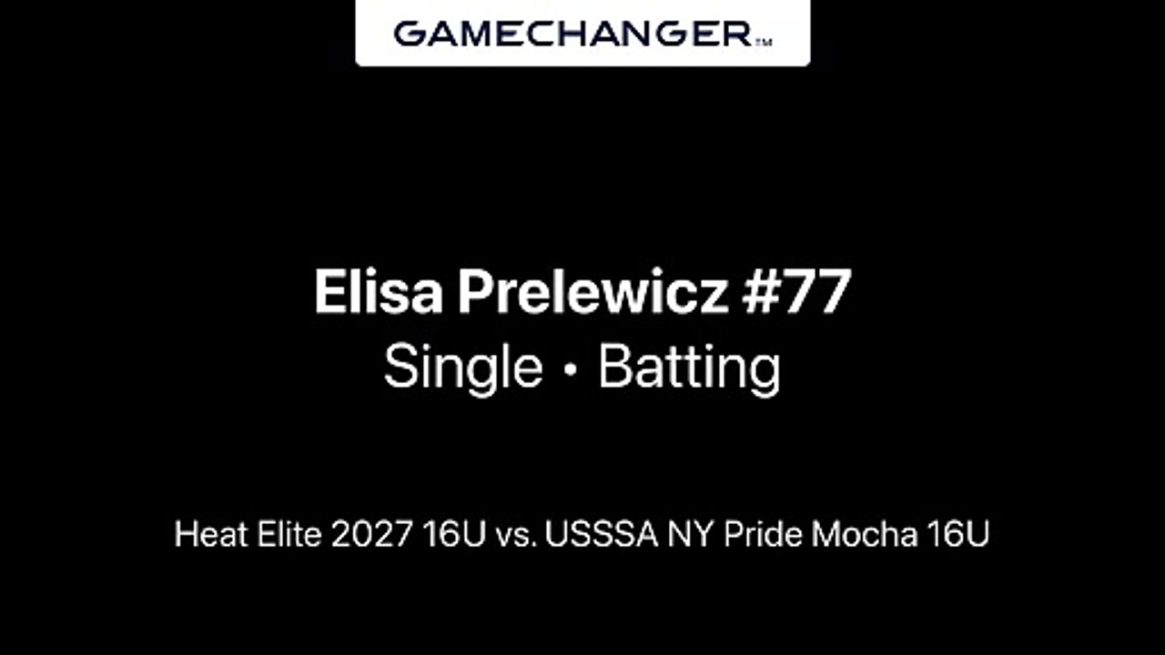Elisa Prelewicz Single vs. USSSA NY Pride Mocha 16U