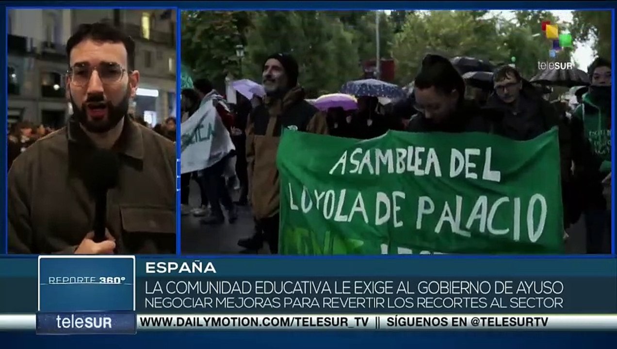 La comunidad educativa española se manifestó contra el gobierno de Isabel Díaz Ayuso