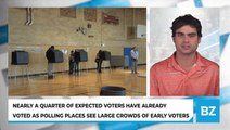 Nearly A Quarter Of Expected Voters Have Already Voted As Polling Places See Large Crowds Of Early Voters