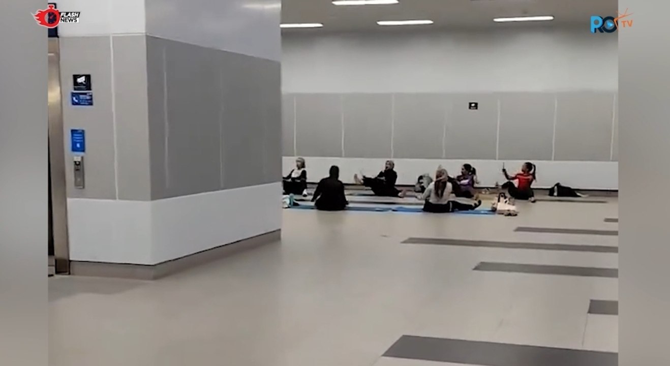 Video viral Olahraga pound fit di MRT