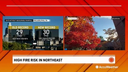 Record-breaking drought leads to high fire risk in the Northeast