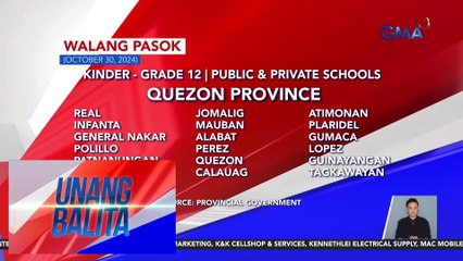 Walang pasok as of 7:29 AM (October 30, 2024) | Unang Balita