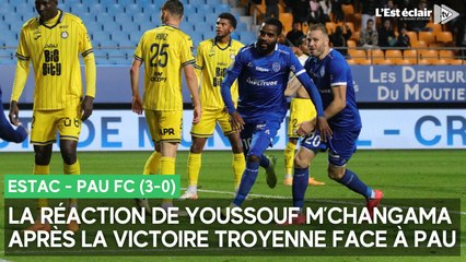 La réaction de Youssouf M'Changama après la victoire de l'Estac face au Pau FC (3-0)
