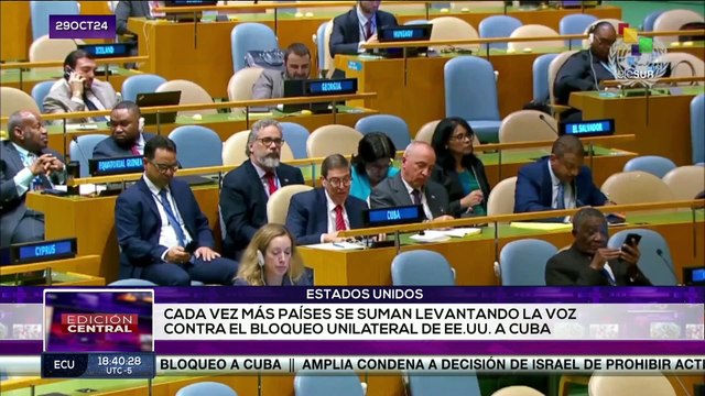 Miembros de la ONU pidieron cese al bloqueo en Cuba