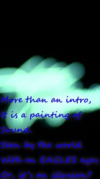More than an intro it is just beginning of miracle flows of invisible color of complete painting.