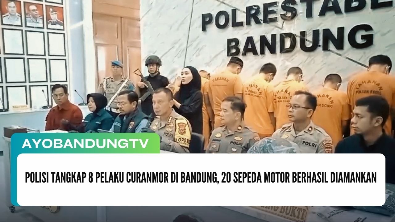 Polisi Tangkap 8 Pelaku Curanmor di Bandung, 20 Sepeda Motor Berhasil Diamankan