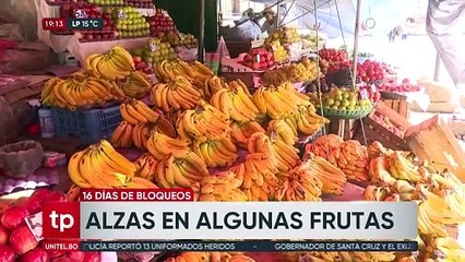 Frutas suben de precio en mercados de Santa Cruz; verduras no están llegando