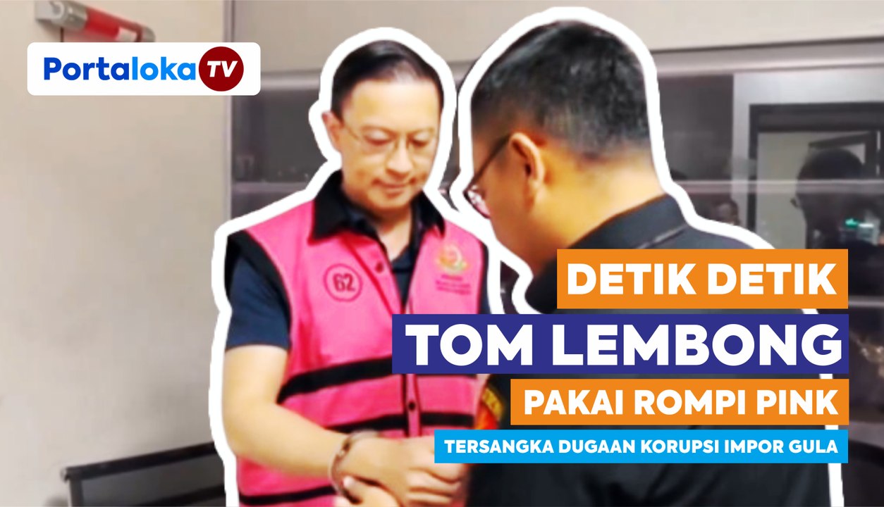 Detik-Detik Tom Lembong Pakai Rompi Pink usai Ditetapkan sebagai Tersangka Dugaan Korupsi Impor Gula