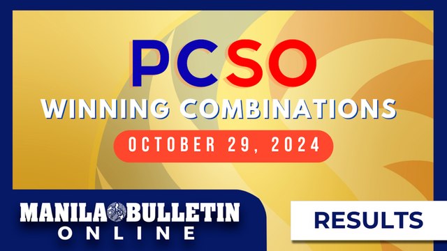 Lotto Draw Results, October 29, 2024 | Ultra Lotto 6/58, Super Lotto 6/49, Lotto 6/42, 6D, 3D, 2D
