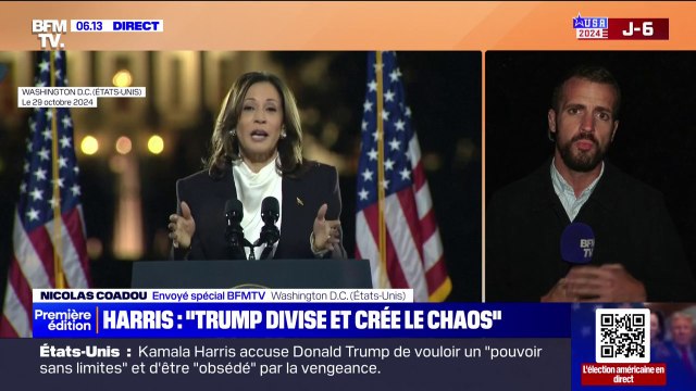 À 6 jours de la présidentielle, Kamala Harris accuse Donald Trump d'être un individu instable