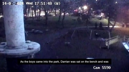 Moments before boy, 16, is fatally stabbed in back by teens