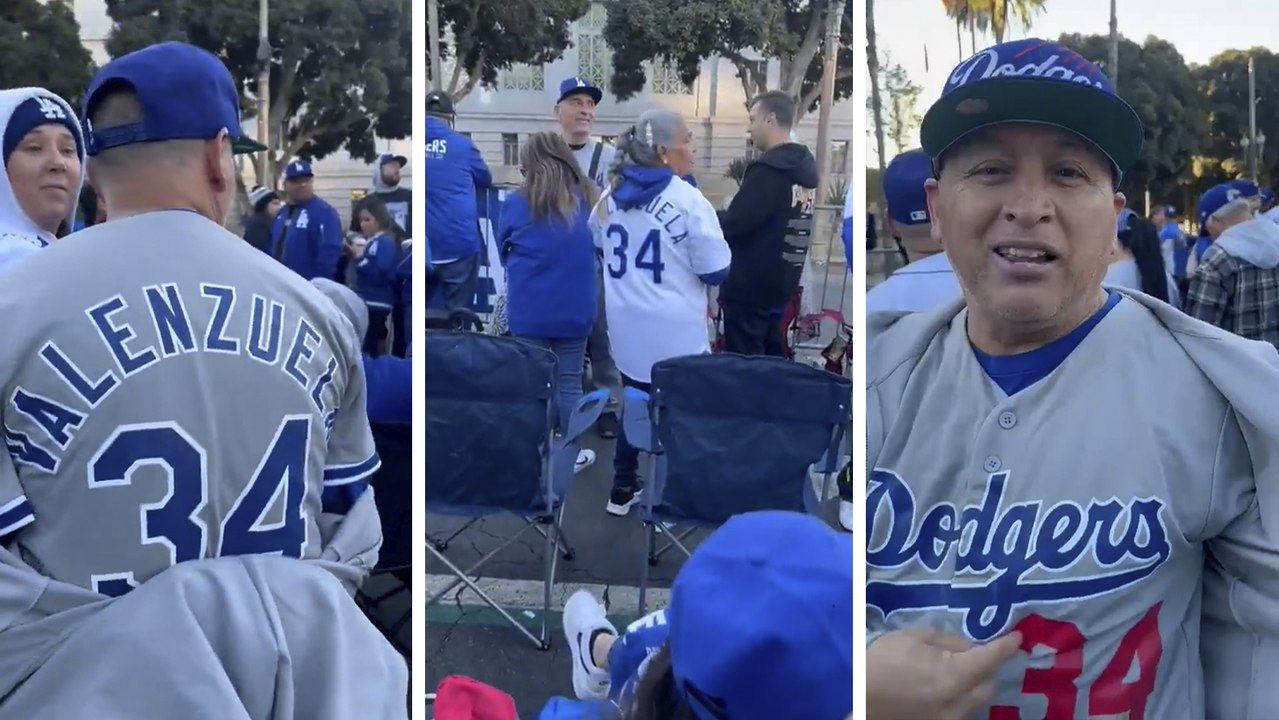 Dodgers: Fans dedican victoria a Fernando Valenzuela en pleno desfile de Campeones
