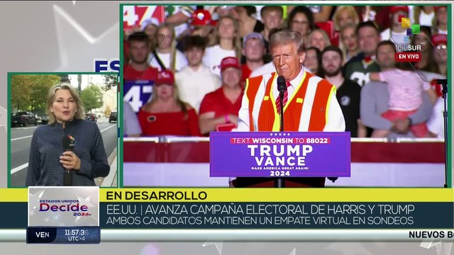 Candidatos estadounidenses empatados en sondeo virtual