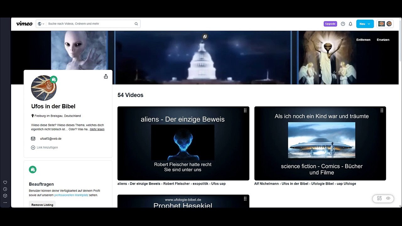 Vimeo - Ufo Doku deutsch - Ufos in der Bibel - Ufologie - ufoalf