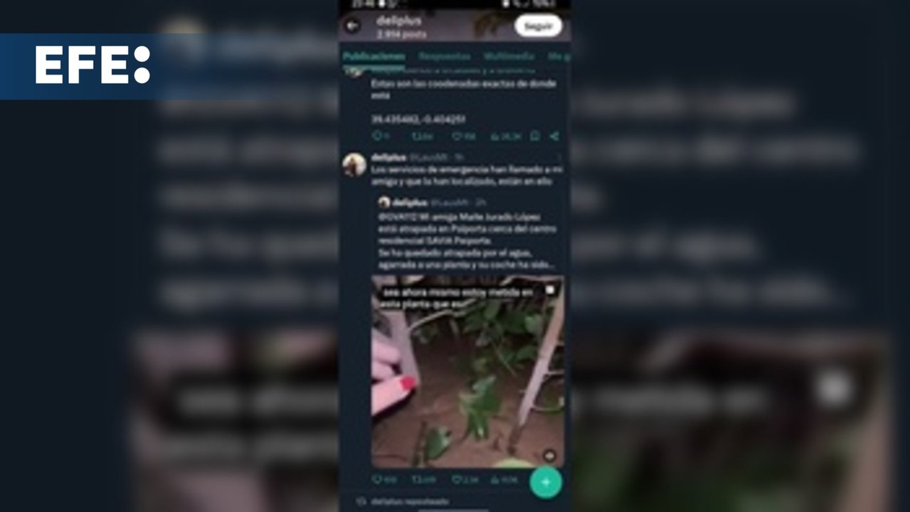 Rastreo redes: Afectados por las lluvias en Valencia piden ayuda en redes sociales