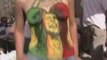Bob Marley Painted On Beautiful Girl 420 Denver Colorado!