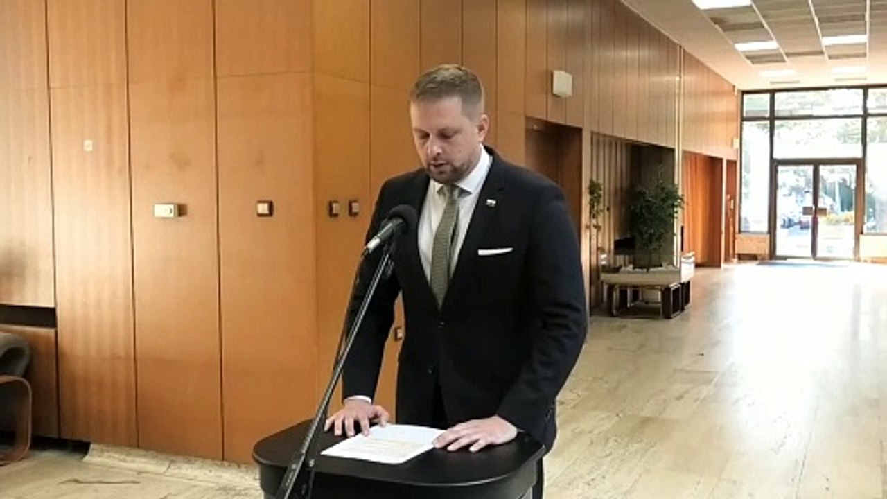 Brífing ministra zdravotníctva K. Šaška pred rokovaním Vlády SR