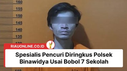 Spesialis Pencuri Diringkus Polsek Binawidya Usai Bobol 7 Sekolah