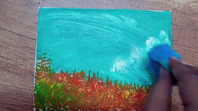 easy acrylic painting for beginners #canvaspainting #abstractpainting #asmr #acrylicpainting