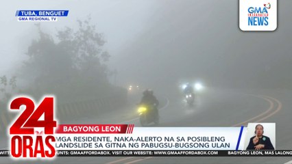 Mga residente, naka-alerto na sa posibleng landslide sa gitna ng pabugsu-bugsong ulan | 24 Oras