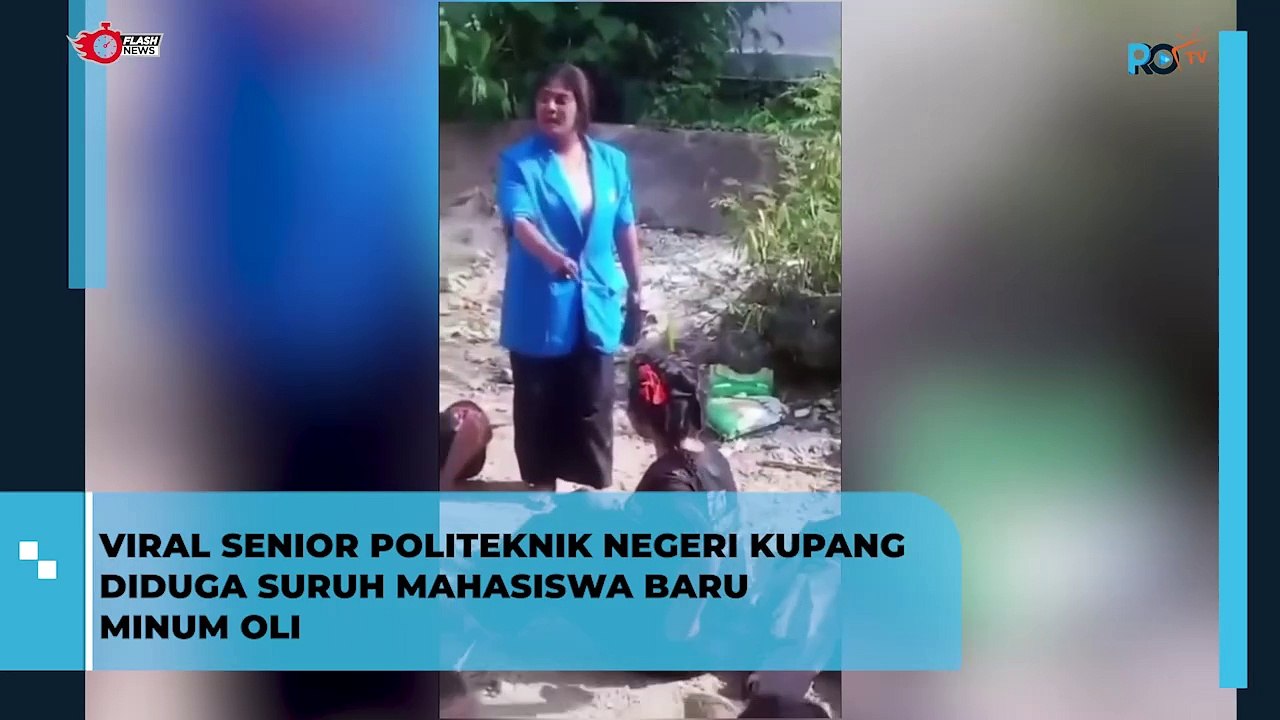 Viral! Senior Suruh Mahasiswa Minum Oli di Kupang