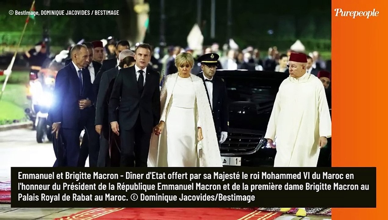 Brigitte Macron au Maroc : Un look immaculé en cape brodée, Rachida Dati divine en caftan soyeux et coloré au dîner d'Etat