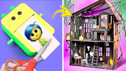 Cardboard Spooky Dollhouse  *DIY Paper Dollhouse for Halloween *