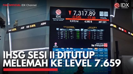 IHSG Sesi II Ditutup Melemah ke Level 7.659