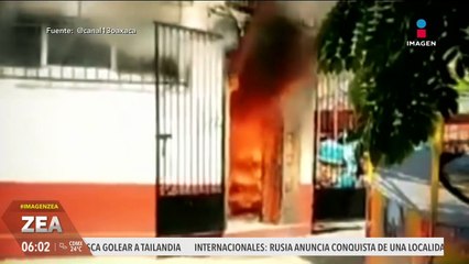 Hombres armados incendian la biblioteca de la Universidad del Mar