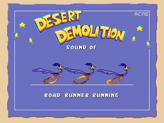 The Sound of Road Runner Running in Desert Demolition