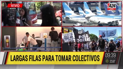  PARO DE TRANSPORTE Y OPINIONES DIVIDIDAS